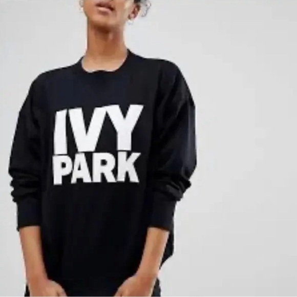 Ivy Park Logo Sweatshirt In Black, size Medium - Picture 1 of 11